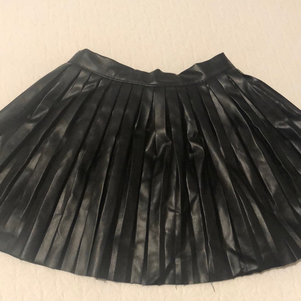 Black Faux Leather Skirt